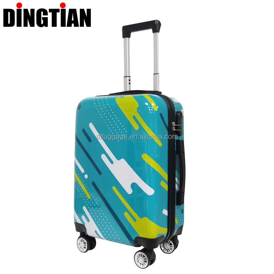 Multiple Sizes Travel Luggage Sets Fashion Colorful Printing Travel Suitcase Sets Large Trolley Travel Bags