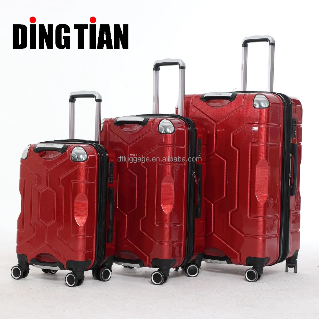 Luxury Suitcase ABS+PC Luggage Set For Travel Custom Koffer Hot Sale Valise Maletas Hand Carryon 3pcs Hard Shell With Protector