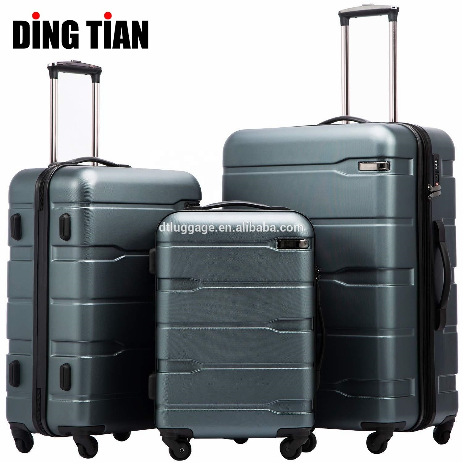 Factory Wholesale Men Women Spinner Wheels 3pcs sets Suitcase Bag Trolley bags Luggage With Aluminum Trolley maletas de viaje