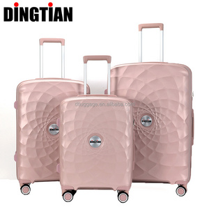 Pink Hot Sale Case Suitcase PP Travel Luggage Sets for Outdoors with Spinner Wheels