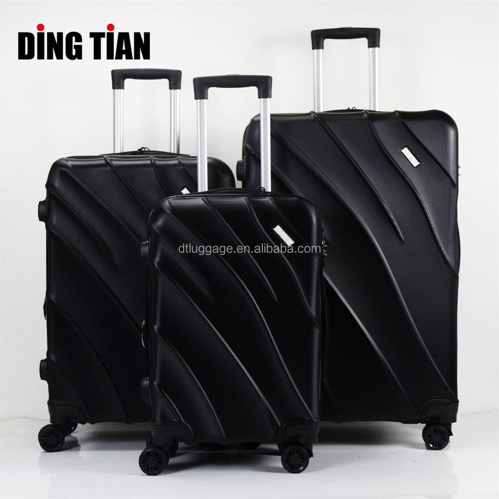 Hot sale 4 wheels new design luggage double zipper suite cases travelling bags luggage expandable trolley suitcase