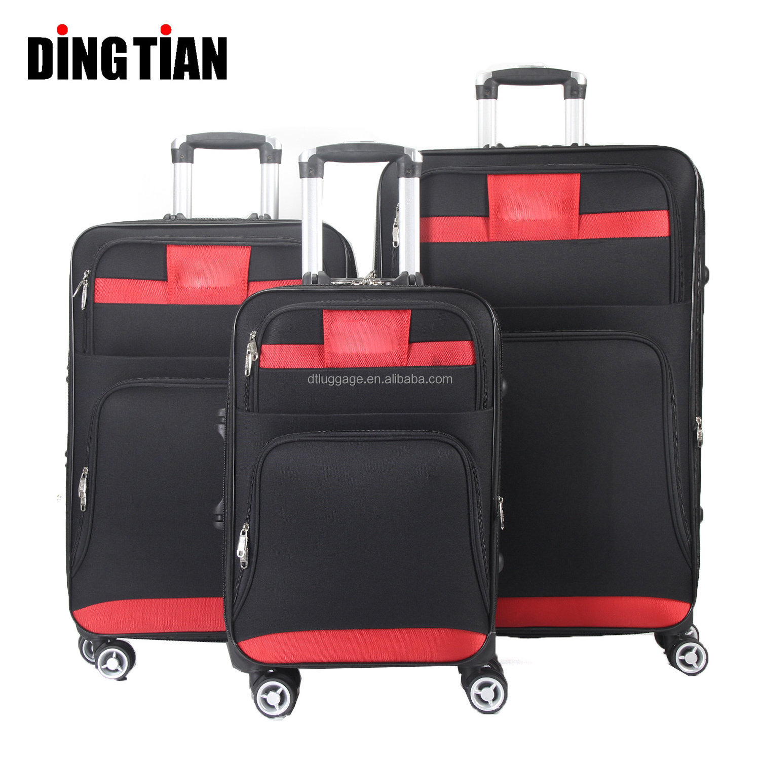 Dingtian suitcase luggage 20 years factory wholesale OEM ODM OBM custom 3 pcs removable wheel trolley travel luggage set