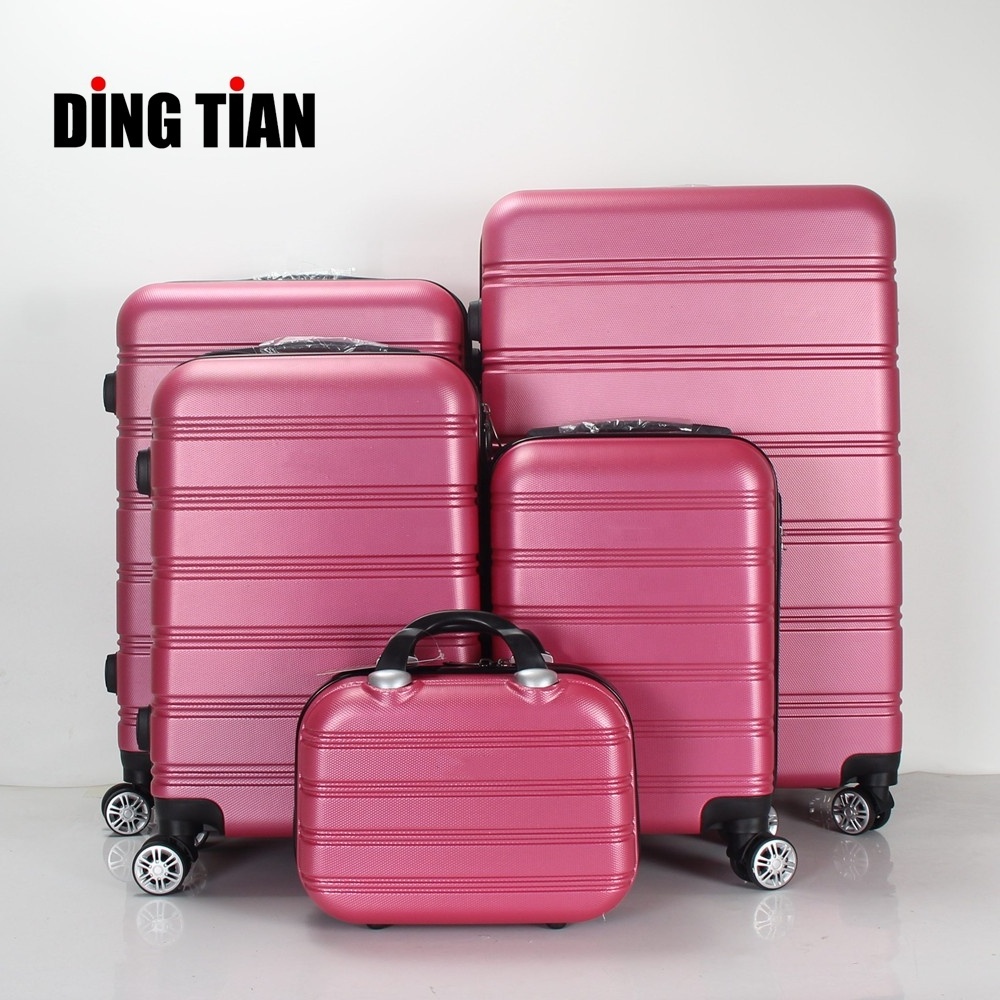 ABS Hard Luggage Bag Branded LOGO Trolley Carryon Suitcases Travelling Bags Luggage Premium Quality Valise 5 en 1 Koffer Set