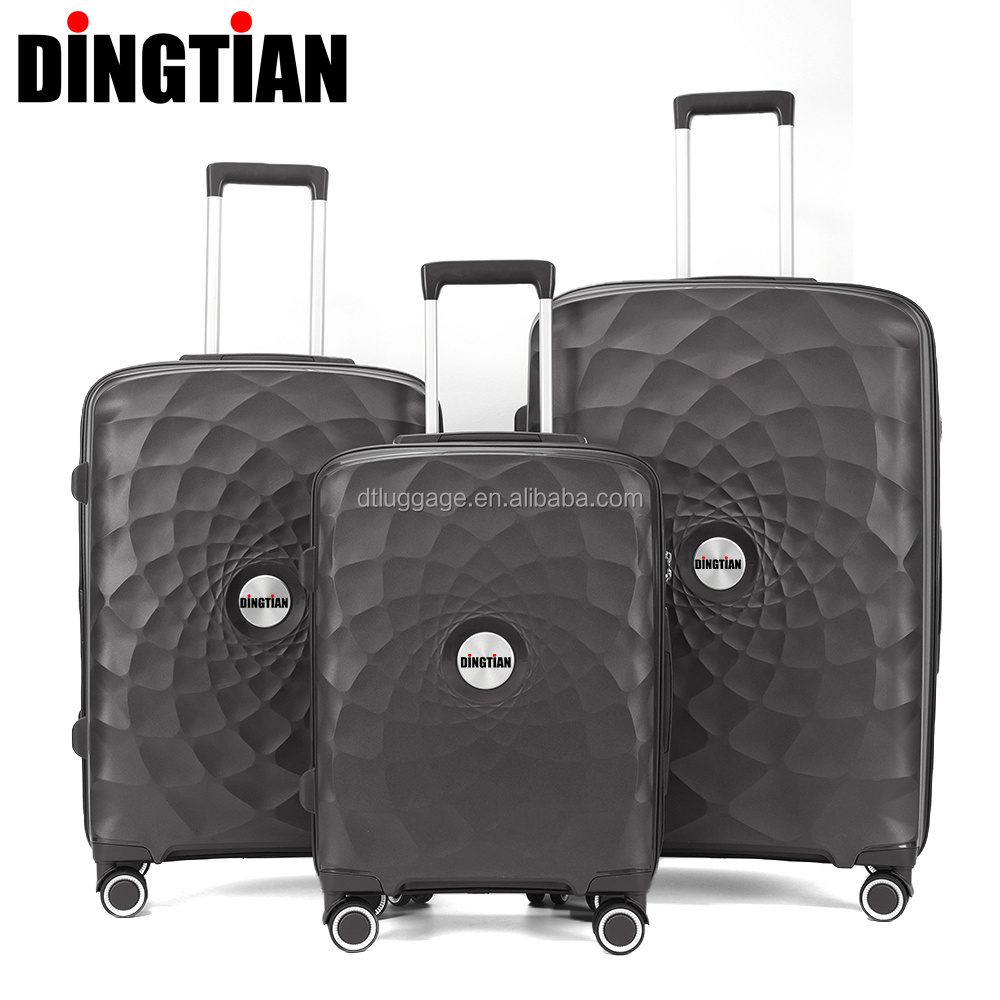 Pink Hot Sale Case Suitcase PP Travel Luggage Sets for Outdoors with Spinner Wheels