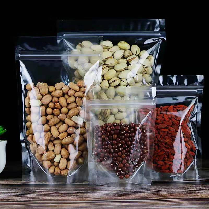 Factory direct store opp/cpp Custom candy zipper bag stand up pouch transparent plastic packaging bags