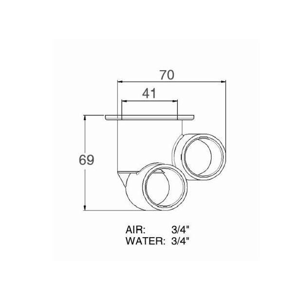 3/4'' 3/4'' Bathtub Jet Kit Hydromassage Pump System Water Jet Nozzle Whirlpool Jet