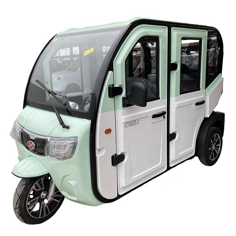 2024 rickshaw cheap price in india passenger closed electric tricycle three wheel bike Model