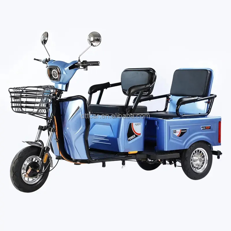 2024 Trike Electric Scooter Three Wheel Motorcycle 3 Wheel Bicycle Electric Bike Tricycles Mini Electric Car Pedicab Rickshaw