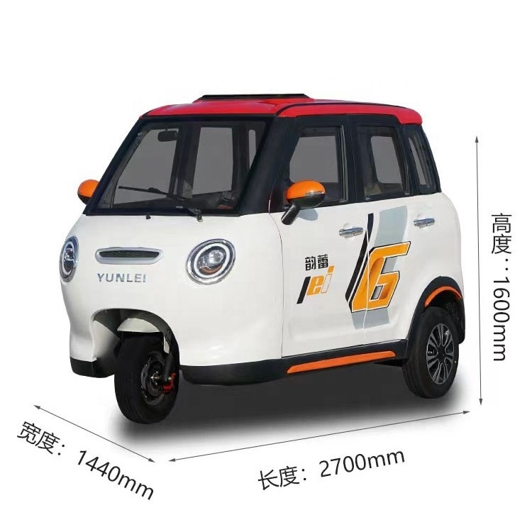 2024 Closed cabin 1.2kw electric tricycle passenger tricycle with 2 seats