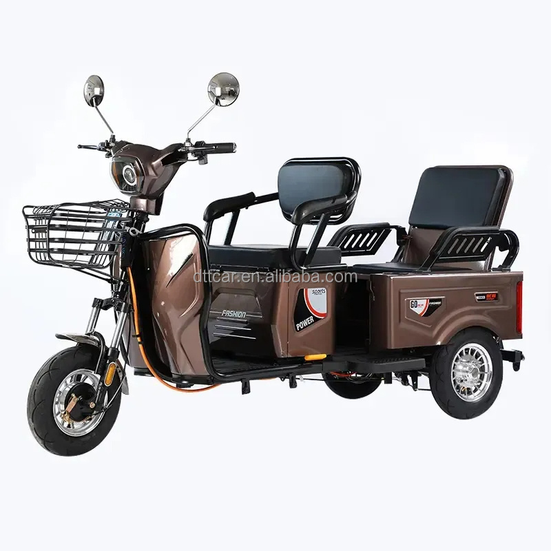 2024 Trike Electric Scooter Three Wheel Motorcycle 3 Wheel Bicycle Electric Bike Tricycles Mini Electric Car Pedicab Rickshaw