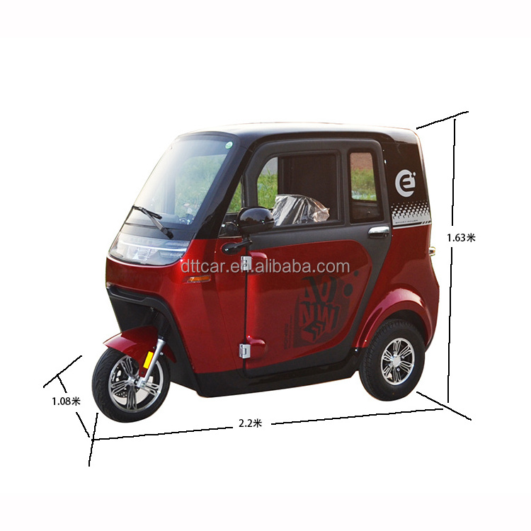 EEC Fully enclosed electric tricycle for passengers mini electric tricycle tuk tuk