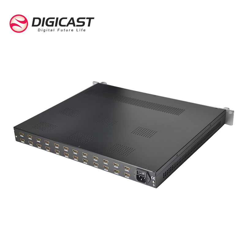 DMB-8820E H.264 H.265 8/12/16/20/24 Channel HD MI to IP Encoder UDP Multicast  Video Multiplexer Encoder