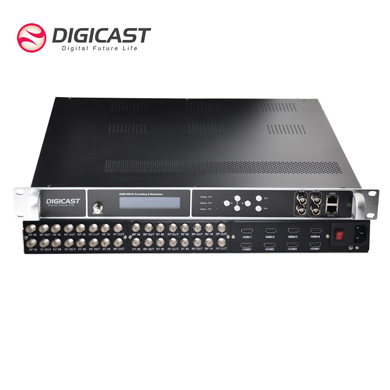 Hotel TV Solution multichannel Tuners DVB-S2 to DVB-C isdb-t modulator 16 port rf