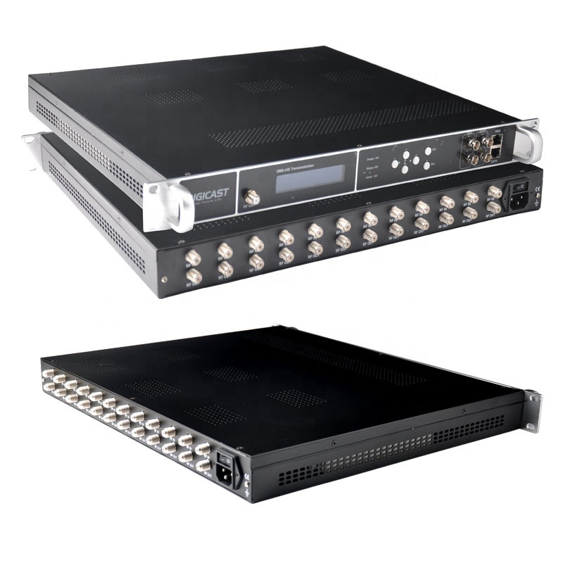 Multi-Channels Digital TV Heandend FTA  DVB-S Tuners to RF DVB-T ISDB-T DVB Transmodulator CATV