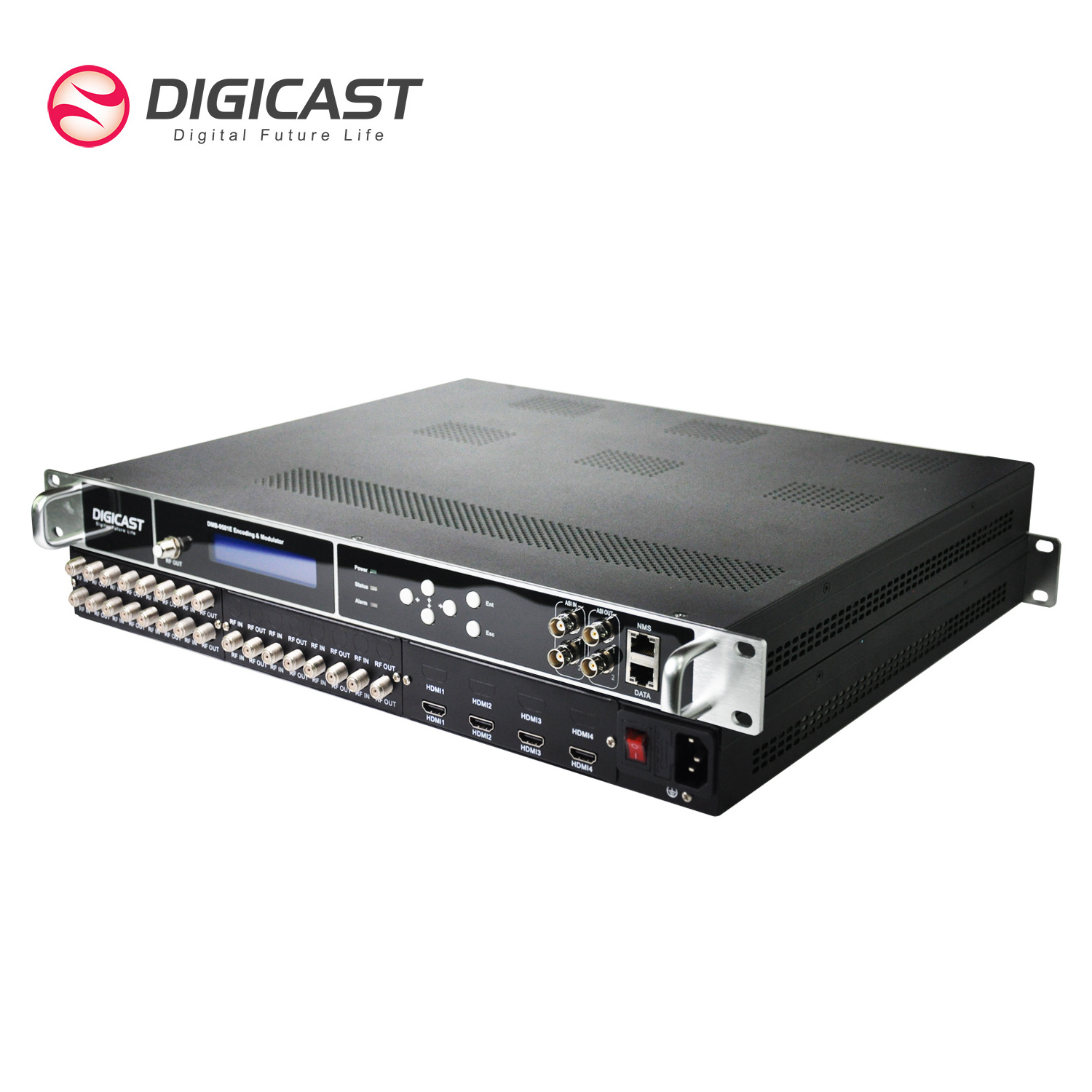 RF Digital Cable TV Encoder Modulator  DVB-S2 to DVB-T Hotel HD IPTV  Multi Channel RF Modulator ISDBT