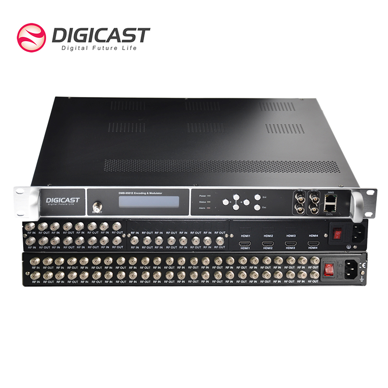 Hotel TV Solution multichannel Tuners DVB-S2 to DVB-C isdb-t modulator 16 port rf