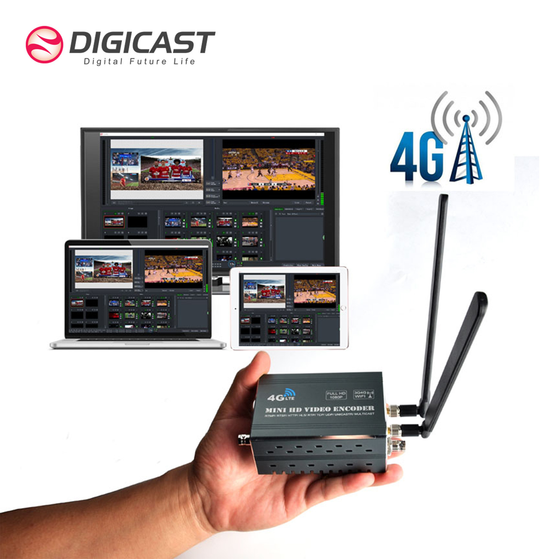 Live Streaming Small Size  WiFi IPTV Streaming IPTV 3G/4G H.264 H.265  Encoder