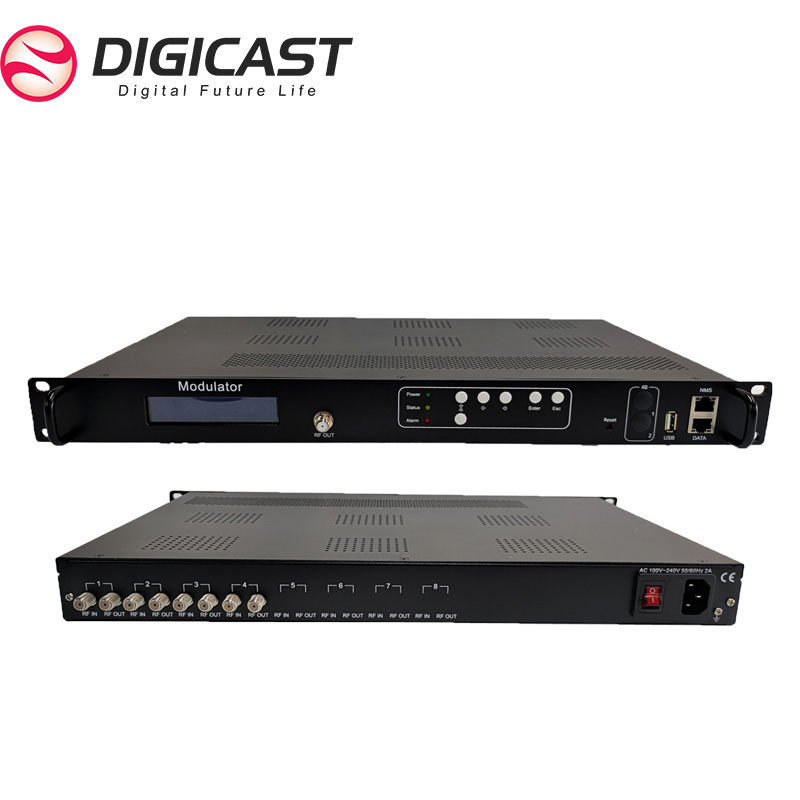 CATV Digital modulator multi channel free Tuner DVB-S2 to RF DVB-T DVB-C modulator