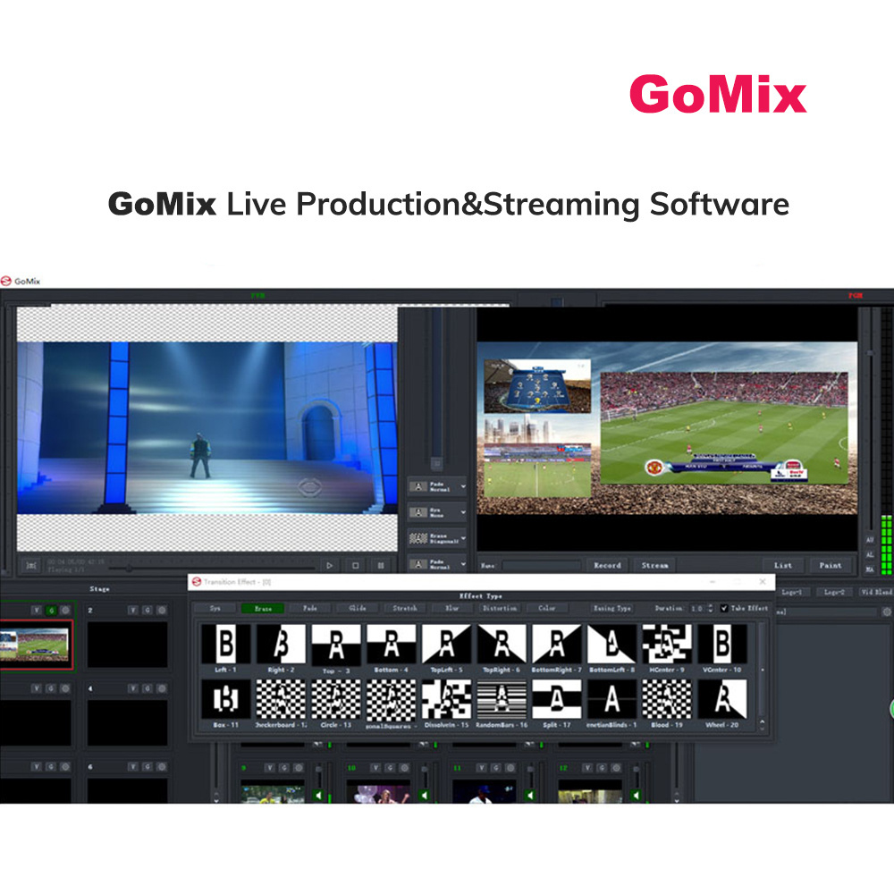 DIGICAST GoMix Live IPTV Production & Streaming Software Free IP Video Mix and Switch Live Video Matrix Production software