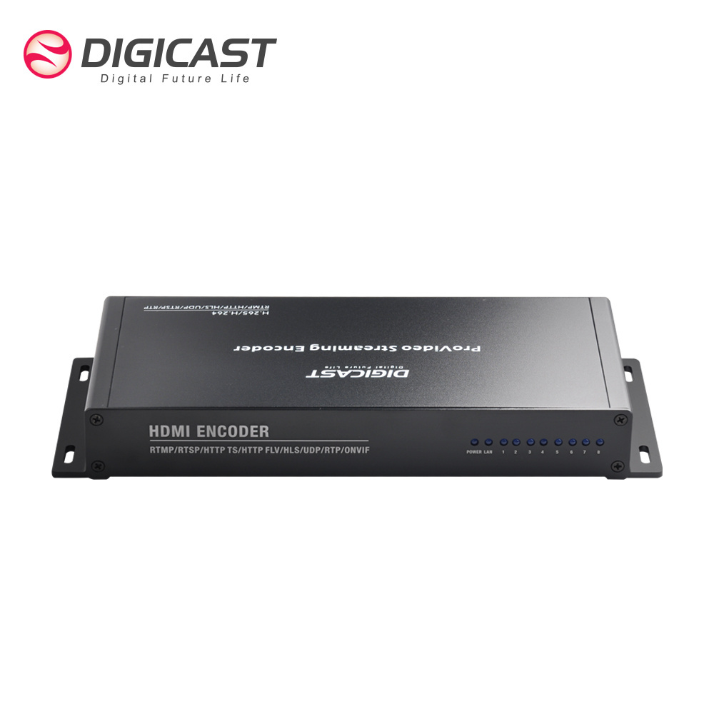 DIGICAST HD IPTV Encoder 8 Channel H.264 H.265 Streaming Video Encoder