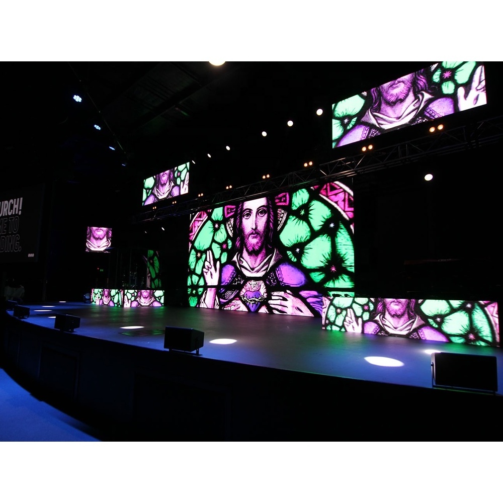 Church Stage Backdrop P2.604 Background Wall P2.6 Led Screen 2.6 Mm 500*1000 P2.6 Indoor Rental Led Display