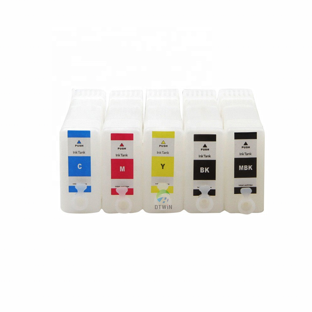 5 Colors Empty Refillable Ink Cartridge 300ml With Chip For Canon TM-200 205 300 305 Printer