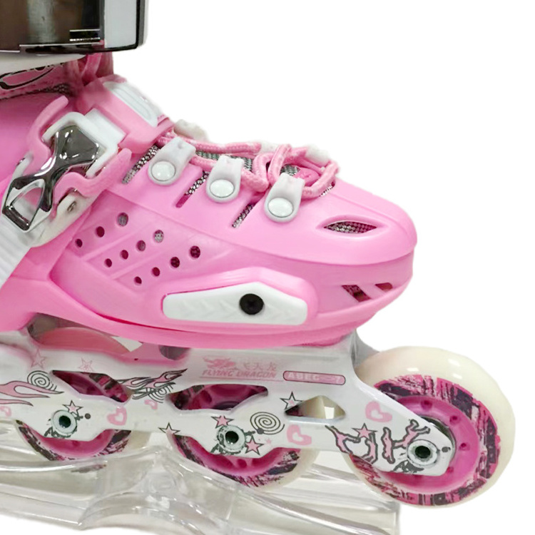 Hot Selling Kick Speed Inline Roller Skate Shoes Flashing Roller Skate Quad Wheels