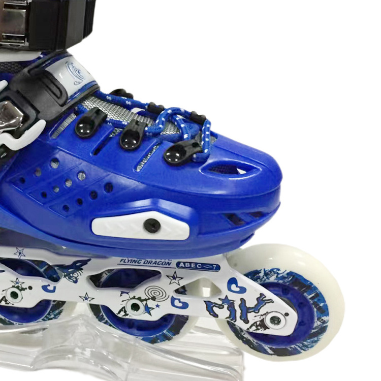 Hot Selling Kick Speed Inline Roller Skate Shoes Flashing Roller Skate Quad Wheels