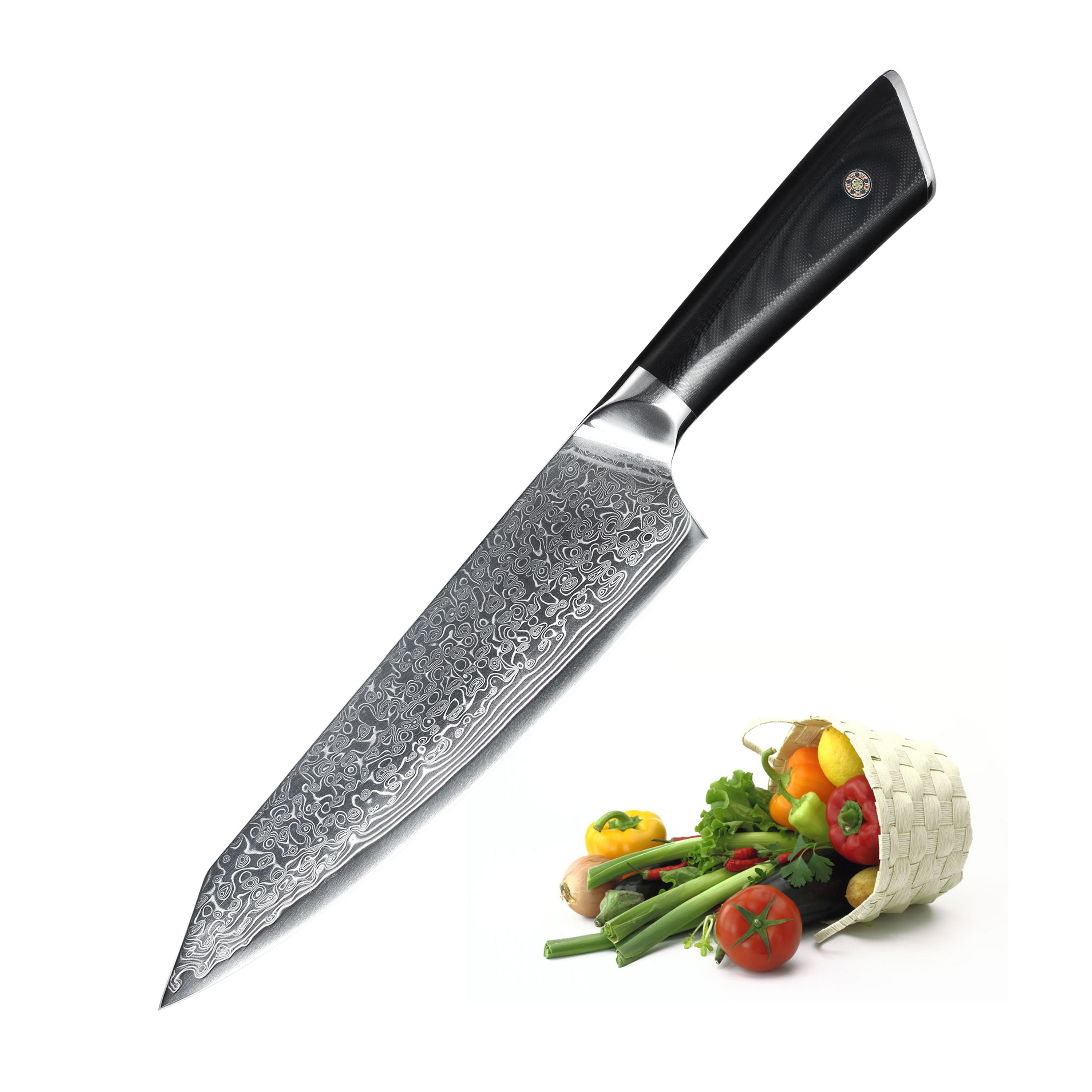 440c chef knife damascus steel 67 layers damascus knife