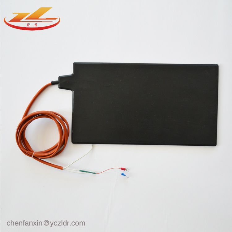 Electric Heating Pad for Tyre Flexible silicone rubber heater with plug & thermocouple 1000mm lead wire