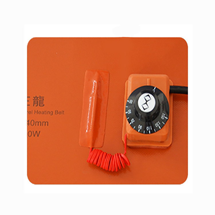 12v 24v 120v 220v 200 Degree Industrial Flexible Silicone Rubber Heating Pad Plate Heater Element With Thermostat