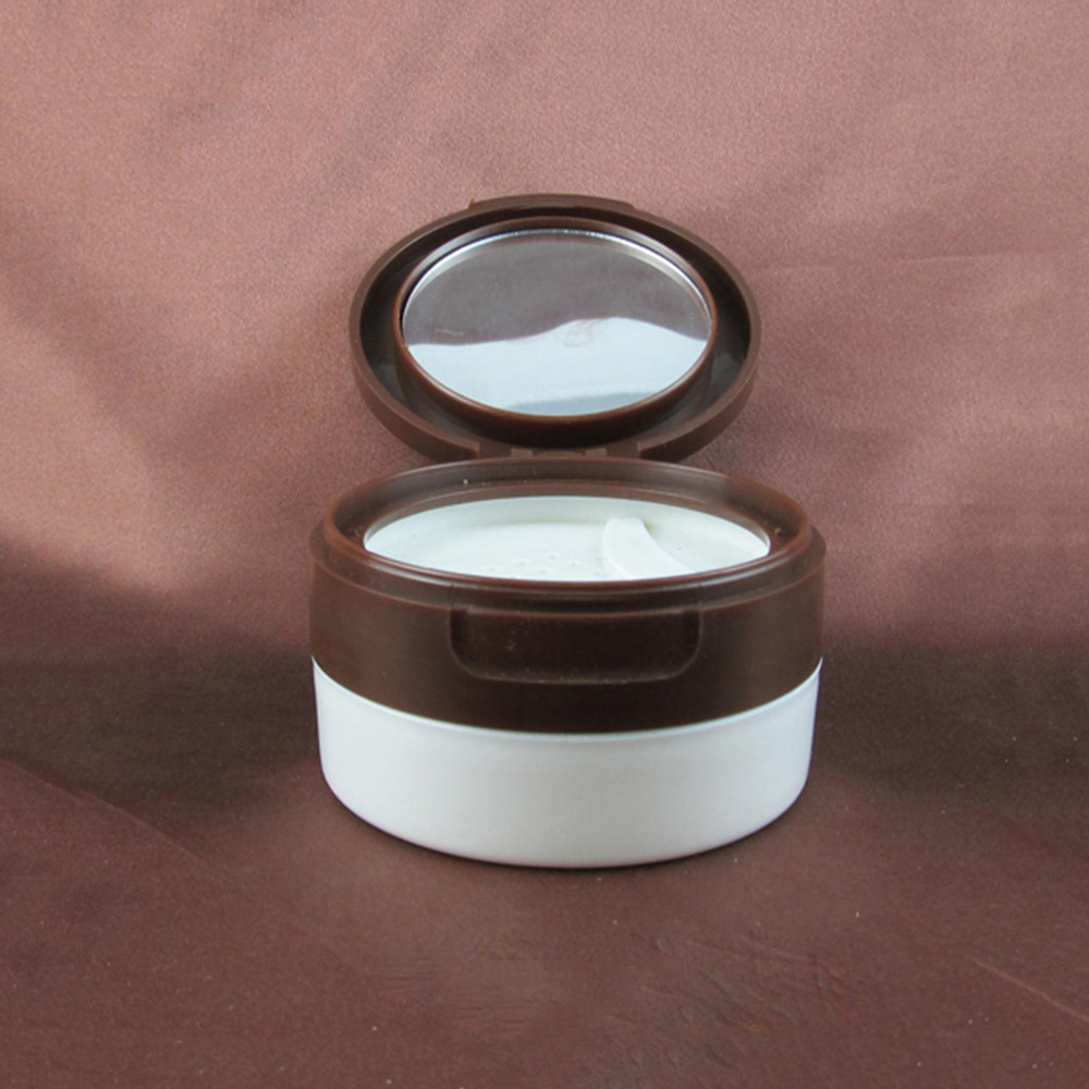 Beauty Cosmetic Jar Wholesale Makeup Empty Round Acrylic Empty Compact Loose Powder Container With Sifter