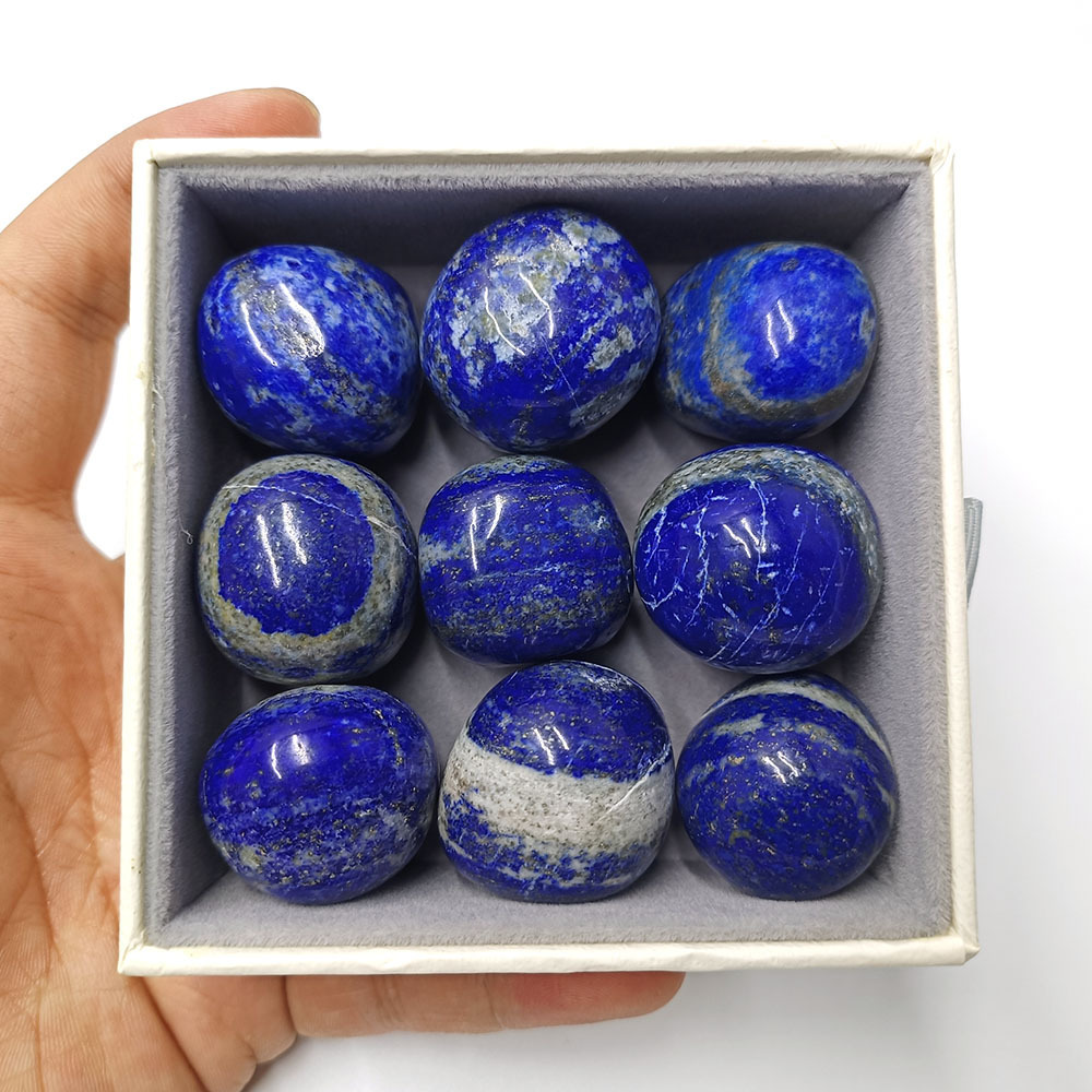 Stone tumbled wholesale natural lapis lazuli stone polishing lapis tumbled stone