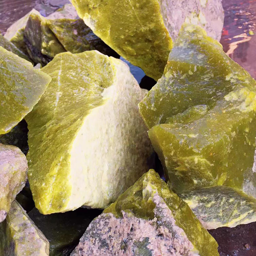 High quality rough lemon jade gemstone wholesale natural lemon jade raw stone