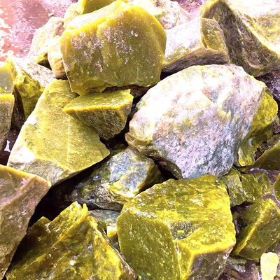 High quality rough lemon jade gemstone wholesale natural lemon jade raw stone