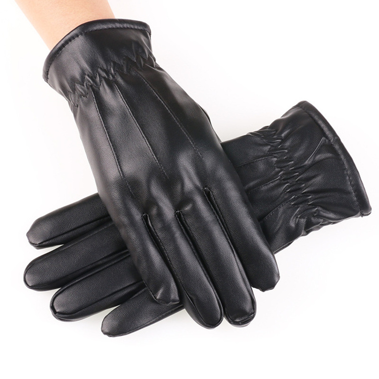 Wholesale Waterproof Winter Gloves Warm Windproof All Fingers Touch Screen Gloves for Men Outdoor Ski Leather Gloves