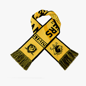 Free Sample Factory Direct Custom Slogan Logo Knitting Jacquard Delicate Tassel Basketball Football Fan Scarf Fan Club Scarf