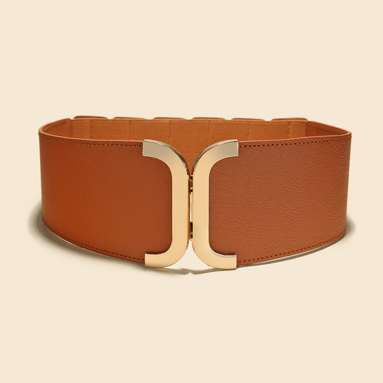 Simple and Versatile Designer Belts Buckle PU Plus Size Wide Belts Fashion Retro belt For Women