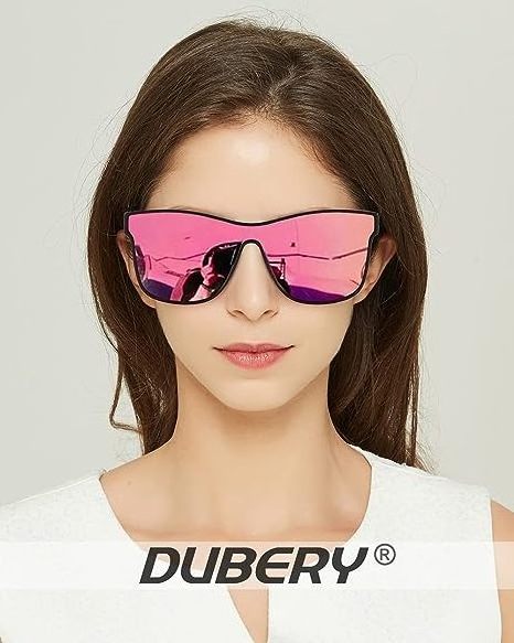 DUBERY women UV400 protection pink sunglasses rimless shades fashion sunglasses high quality sunglasses for men