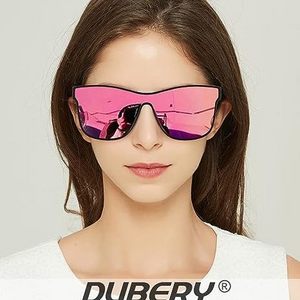 DUBERY women UV400 protection pink sunglasses rimless shades fashion sunglasses high quality sunglasses for men