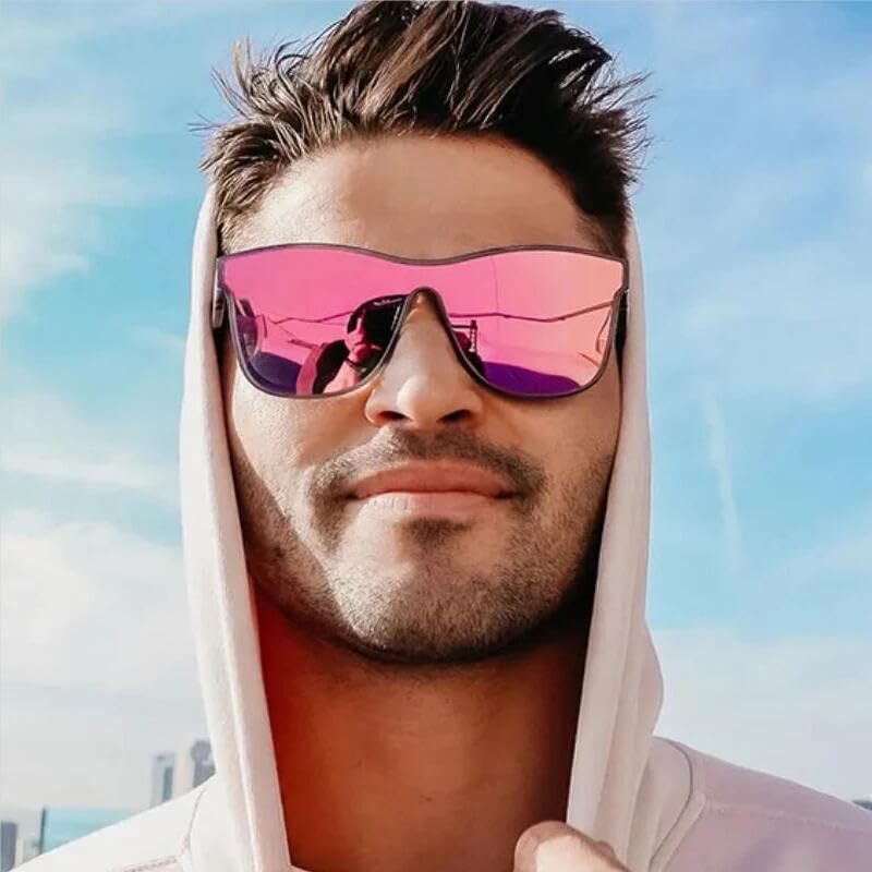 DUBERY women UV400 protection pink sunglasses rimless shades fashion sunglasses high quality sunglasses for men