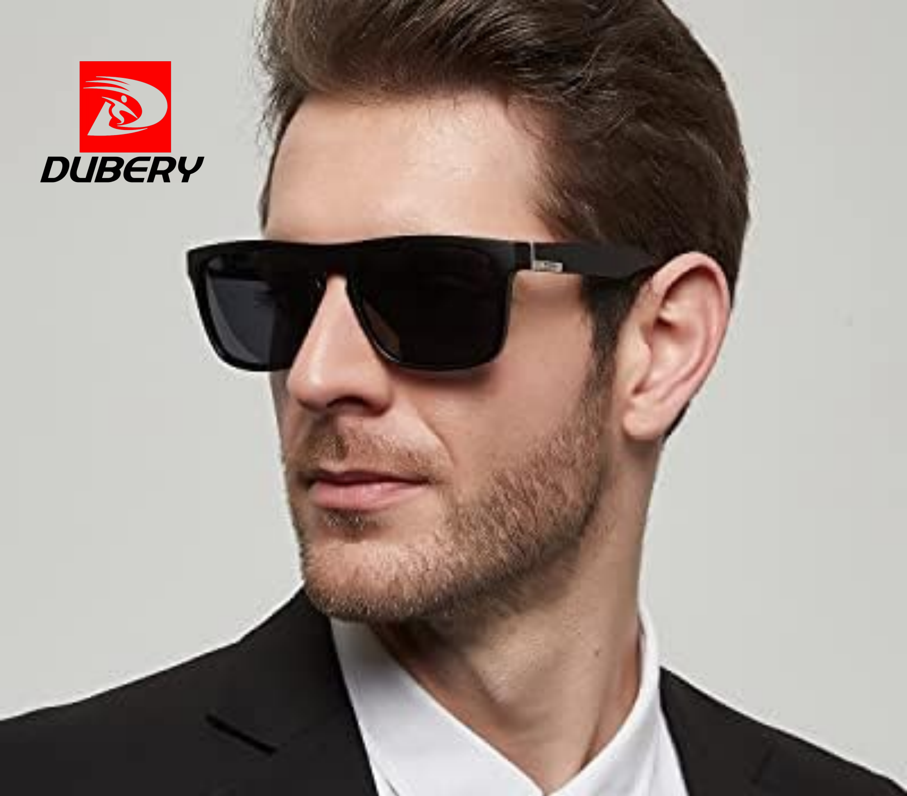 DUBERY mens  sunglasses with dark lenses fashion  square sunglasses 2024 polarized unisex vintage sunglasses