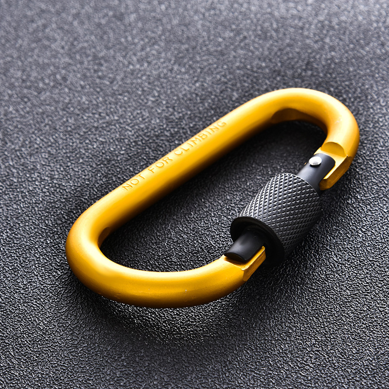 High Quality Bold 8Cm With Lock D Type Carabiner Snap Hooks