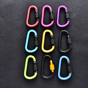 High Quality Bold 8Cm With Lock D Type Carabiner Snap Hooks