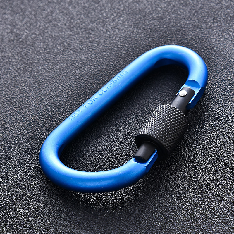 High Quality Bold 8Cm With Lock D Type Carabiner Snap Hooks