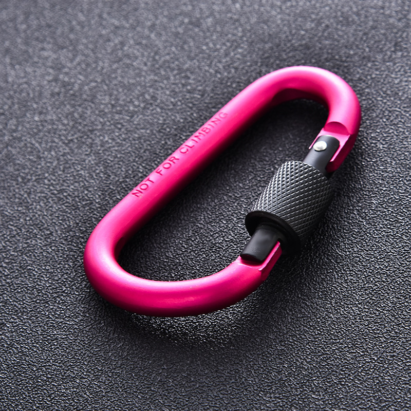 High Quality Bold 8Cm With Lock D Type Carabiner Snap Hooks