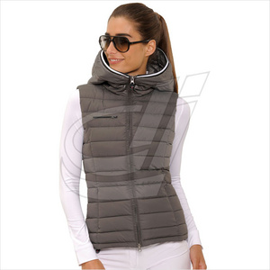 Winter Hot Sale Puffer Waistcoats Women Fashionable White Duck Down Vest