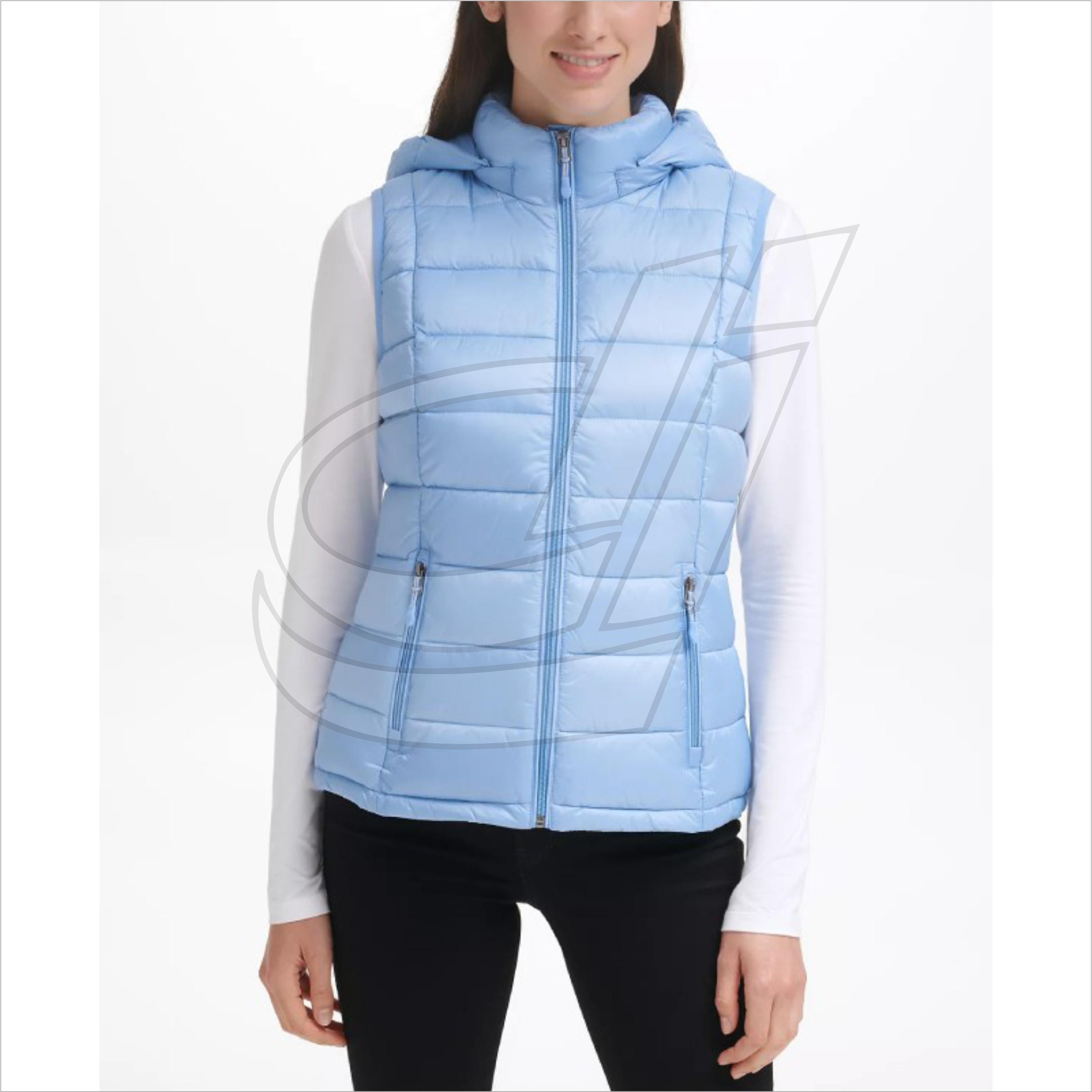 Women Winter windproof Puffer jacket Vest Pakistan Wholesale Clothing Hooded Winter Women'S Down Long Puffer Women Vest