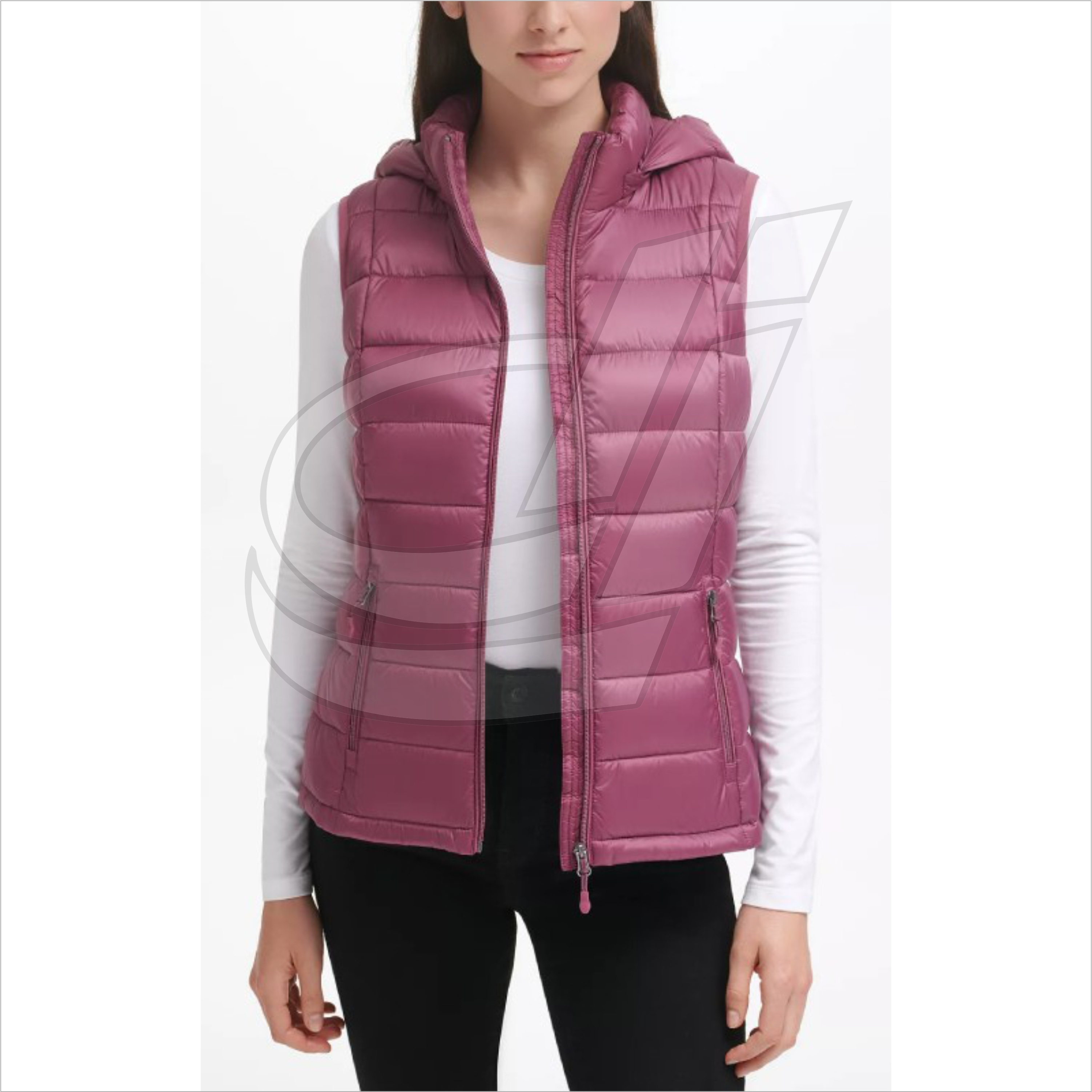 Women Winter windproof Puffer jacket Vest Pakistan Wholesale Clothing Hooded Winter Women'S Down Long Puffer Women Vest