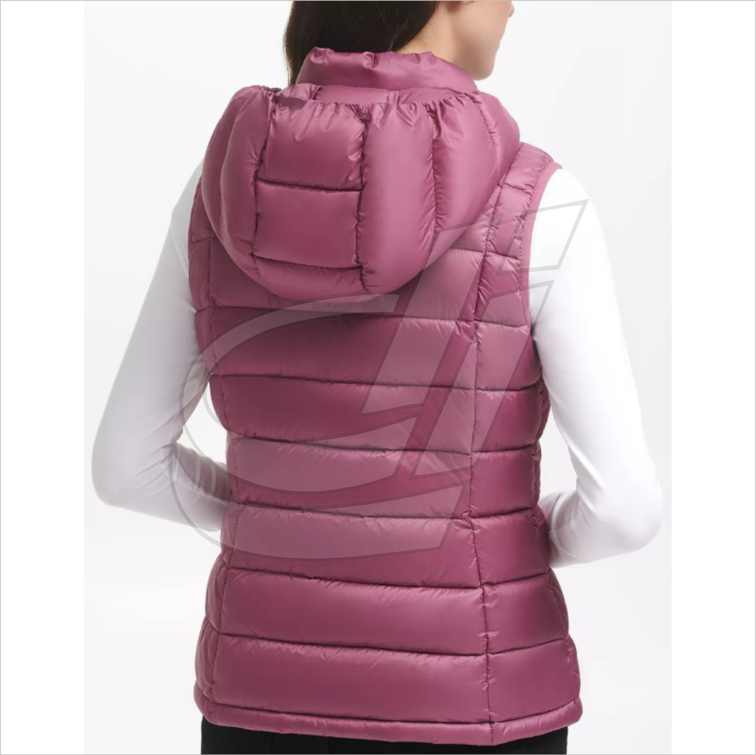 Women Winter windproof Puffer jacket Vest Pakistan Wholesale Clothing Hooded Winter Women'S Down Long Puffer Women Vest